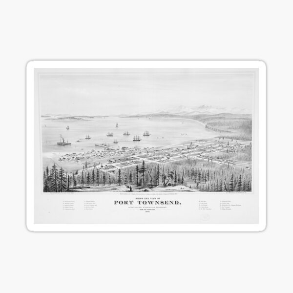 vintage-pictorial-map-of-port-townsend-wa-1878-sticker-for-sale-by