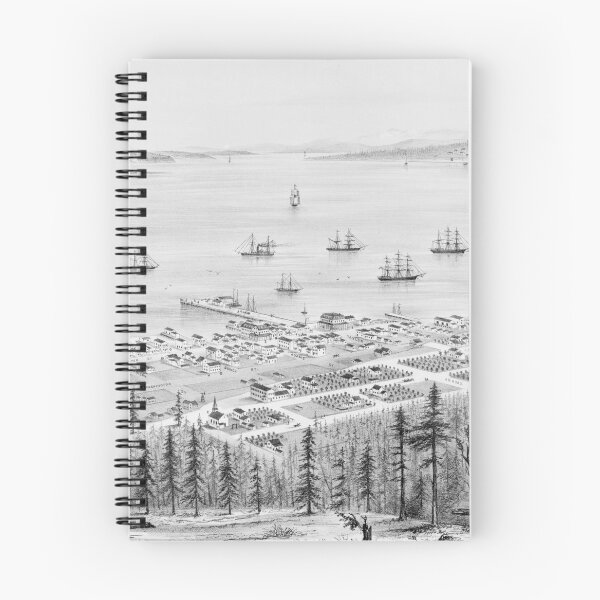 Item preview, Vintage Pictorial Map of Port Townsend WA (1878) designed and sold by BravuraMedia.