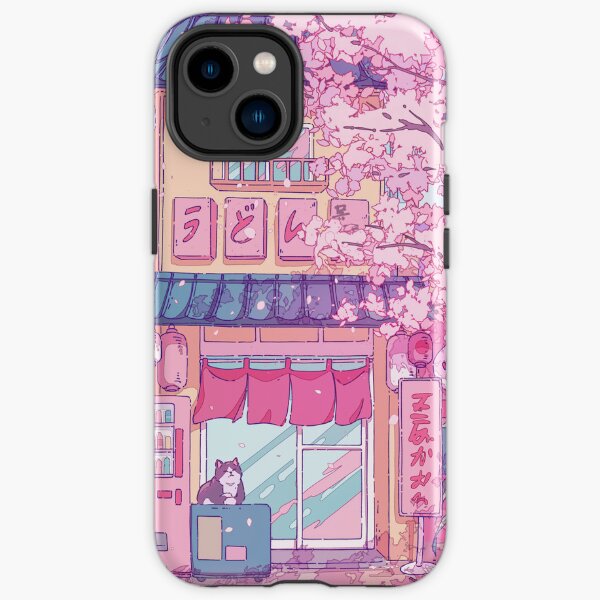 Item preview, Cute cats' cafe and the pink cherry trees blossom designed and sold by AnGoArt.