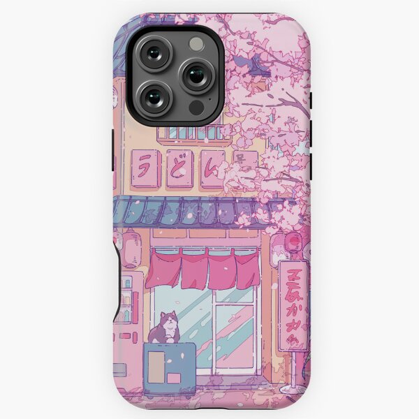 Item preview, Cute cats' cafe and the pink cherry trees blossom designed and sold by AnGoArt.