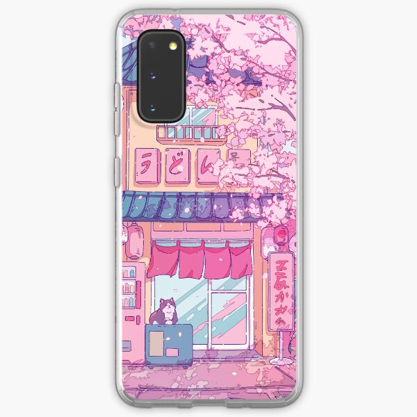 Item preview, Cute cats' cafe and the pink cherry trees blossom designed and sold by AnGoArt.