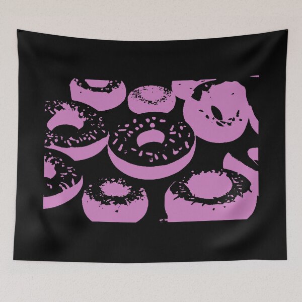 Item preview, 3D Donuts - Pink on Dark Background designed and sold by TGAL2.