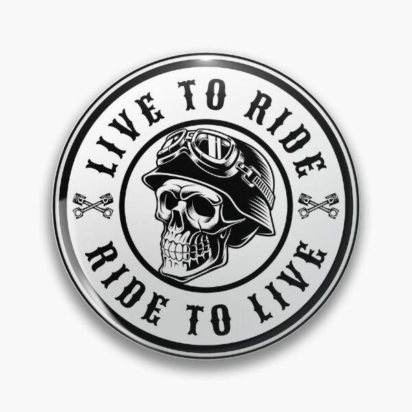 Item preview, Live to Ride, Ride to Live Skull Circle - Men's Motorcycle Rider Print designed and sold by Antianeira.