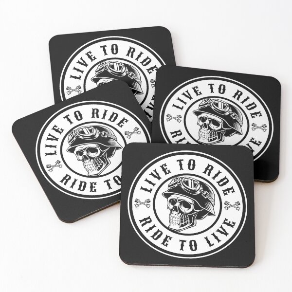 Item preview, Live to Ride, Ride to Live Skull Circle - Men's Motorcycle Rider Print designed and sold by Antianeira.