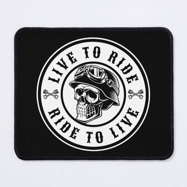 Item preview, Live to Ride, Ride to Live Skull Circle - Men's Motorcycle Rider Print designed and sold by Antianeira.
