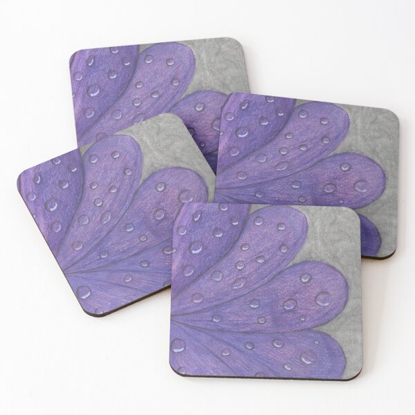 Item preview, Purple petals with waterdrops designed and sold by Artbysarah23.