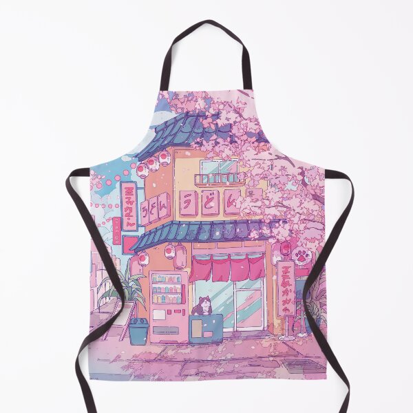 Item preview, Cute cats' cafe and the pink cherry trees blossom designed and sold by AnGoArt.