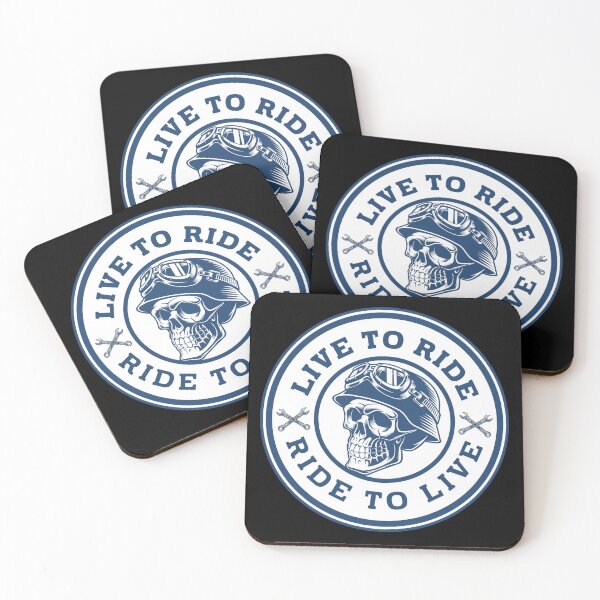 Item preview, Live to Ride, Ride to Live Skull Circle - Men's Motorcycle Rider Design Blue designed and sold by Antianeira.