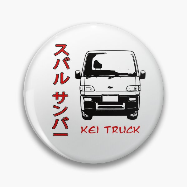 Item preview, Kei Truck Subaru Sambar, Tiny Japanese Truck Outline with Katakana  designed and sold by mmmkei.