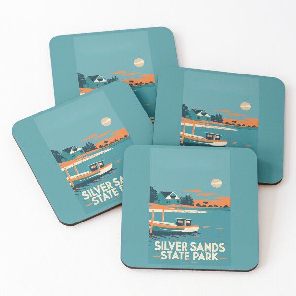 Item preview, A Vintage Travel Art of the Silver Sands State Park - Connecticut - US  designed and sold by GoodOldVintage.