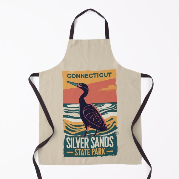 Item preview, A Vintage Travel Art of the Silver Sands State Park - Connecticut - US designed and sold by GoodOldVintage.