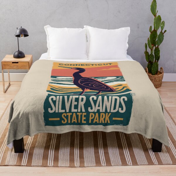 Item preview, A Vintage Travel Art of the Silver Sands State Park - Connecticut - US designed and sold by GoodOldVintage.