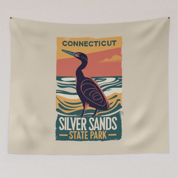 Item preview, A Vintage Travel Art of the Silver Sands State Park - Connecticut - US  designed and sold by GoodOldVintage.