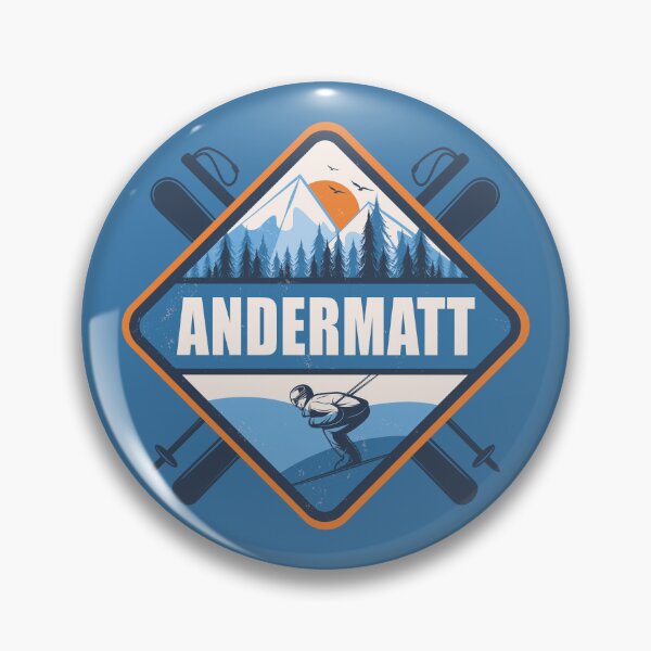 Item preview, Andermatt Switzerland Skiing Design, Winter Sport designed and sold by CynthiaGraphics.