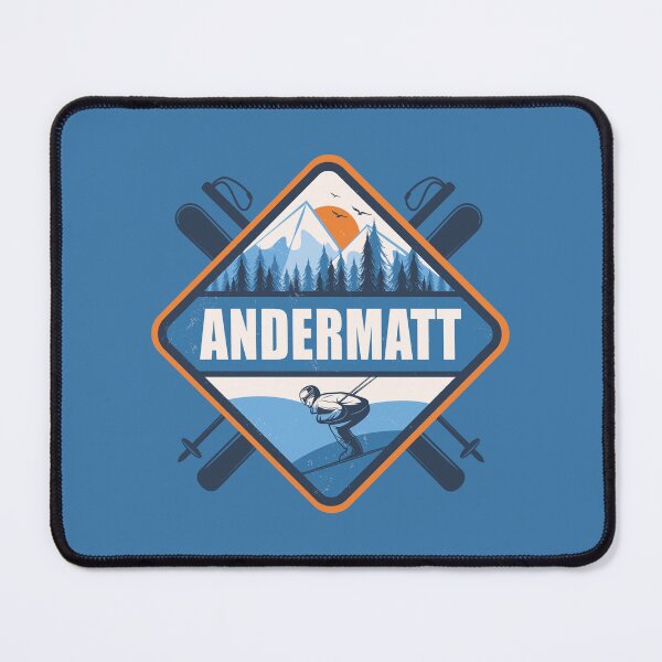 Item preview, Andermatt Switzerland Skiing Design, Winter Sport designed and sold by CynthiaGraphics.