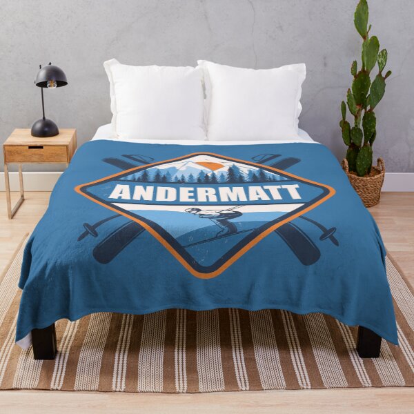 Item preview, Andermatt Switzerland Skiing Design, Winter Sport designed and sold by CynthiaGraphics.