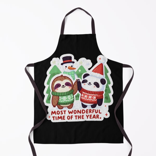 Item preview, Most Wonderful Time Of The Year Sloth Panda Snowman designed and sold by plushism.