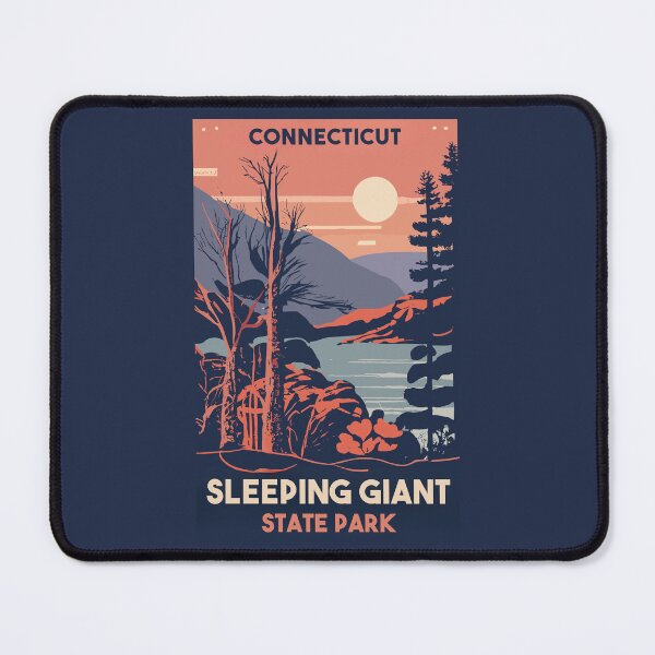 Item preview, A Vintage Travel Art of the Sleeping Giant State Park - Connecticut - US designed and sold by GoodOldVintage.