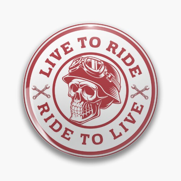 Item preview, Live to Ride, Ride to Live Skull Circle - Men's Motorcycle Rider Design Red designed and sold by Antianeira.