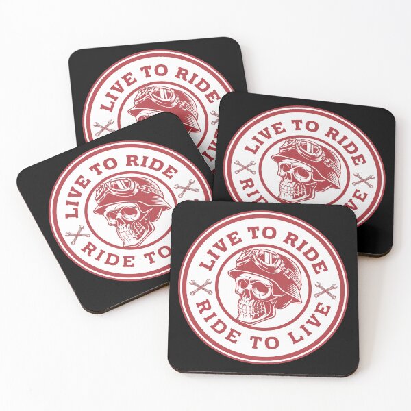 Item preview, Live to Ride, Ride to Live Skull Circle - Men's Motorcycle Rider Design Red designed and sold by Antianeira.