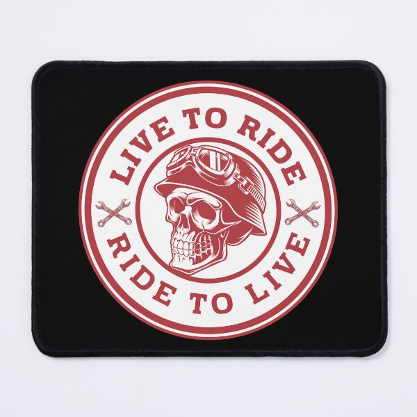 Item preview, Live to Ride, Ride to Live Skull Circle - Men's Motorcycle Rider Design Red designed and sold by Antianeira.