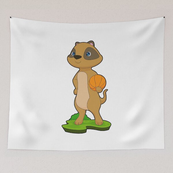 Item preview, Meerkat Basketball player Basketball designed and sold by Snabdesign84.