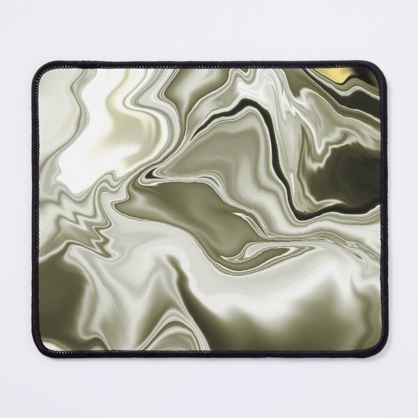 Item preview, White metal liquid abstract with waves  designed and sold by mamistry11.