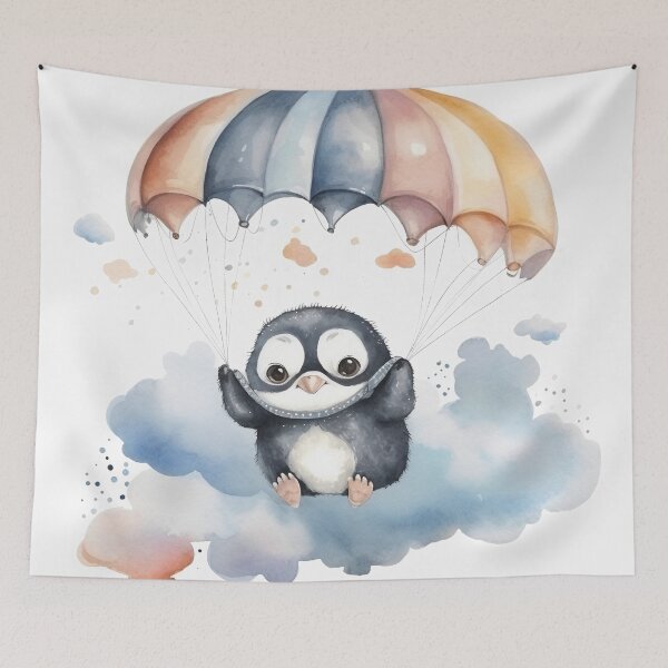 Item preview, Cute Baby Penguin parachute Escape designed and sold by Brendon987.