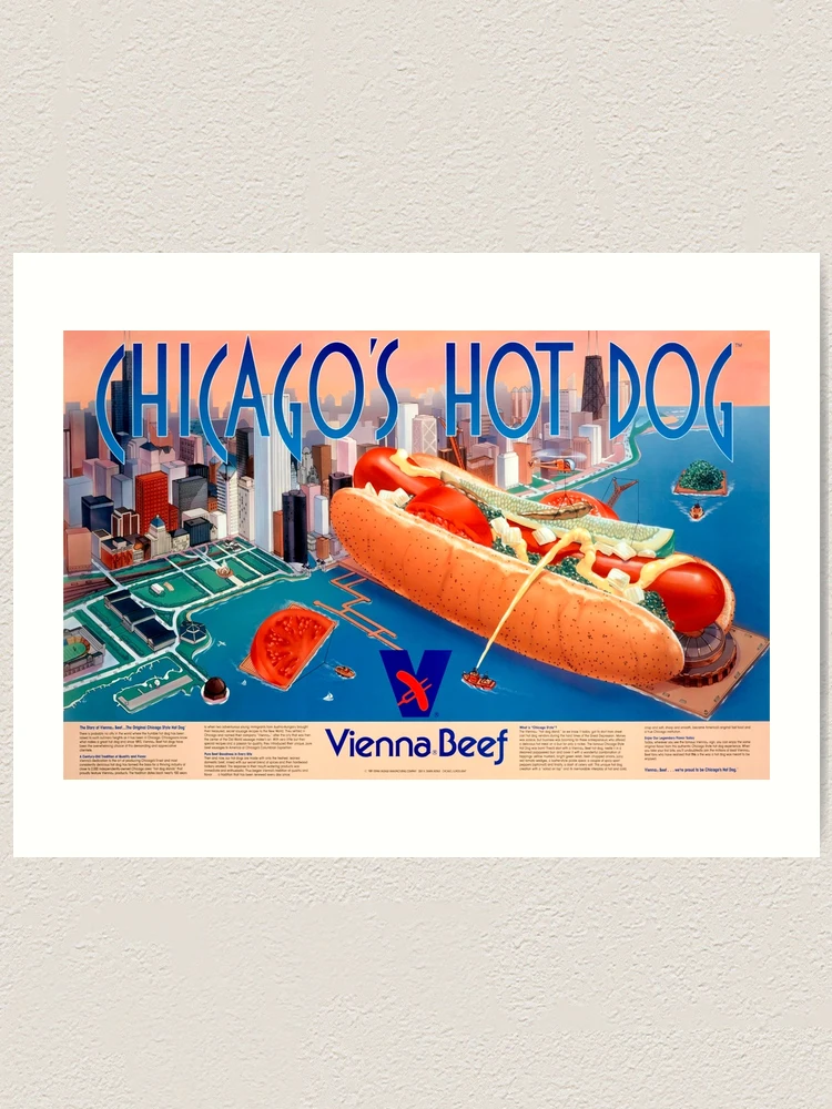 Vienna Beef Hot Dogs, Polish Sausage Kitchen Art Chicago Style Hot Dogs Art  Photography Print Chicago Restaurant Sign Duk's 