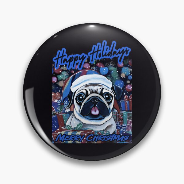 Item preview, Pug HAPPY HOLIDAYS 71 MERRY CHRISTMAS  designed and sold by RedBluffTraders.
