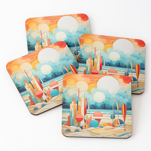 Item preview, Explore "Simplistic & Minimalistic Vintage Sunset" Abstract Art designed and sold by ArtificialGenes.