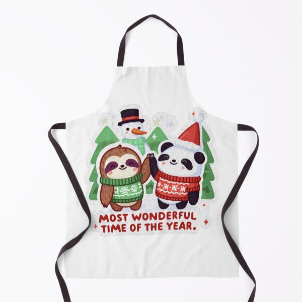 Item preview, Most Wonderful Time Of The Year Sloth Panda Snowman designed and sold by plushism.