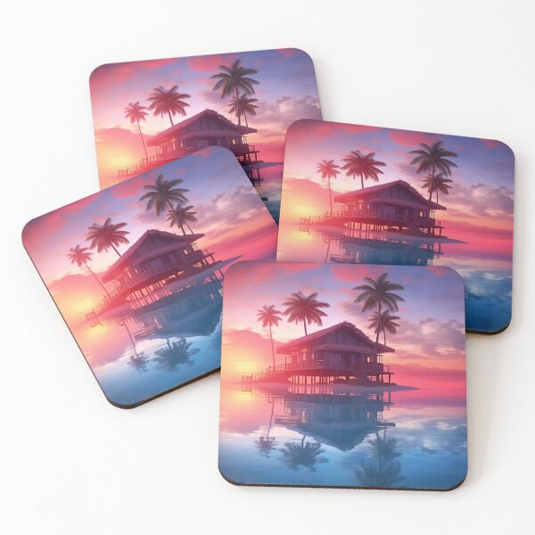 Item preview, Pacific Dawn Escape | Relaxing Tropical Sunrise Art designed and sold by FairX.