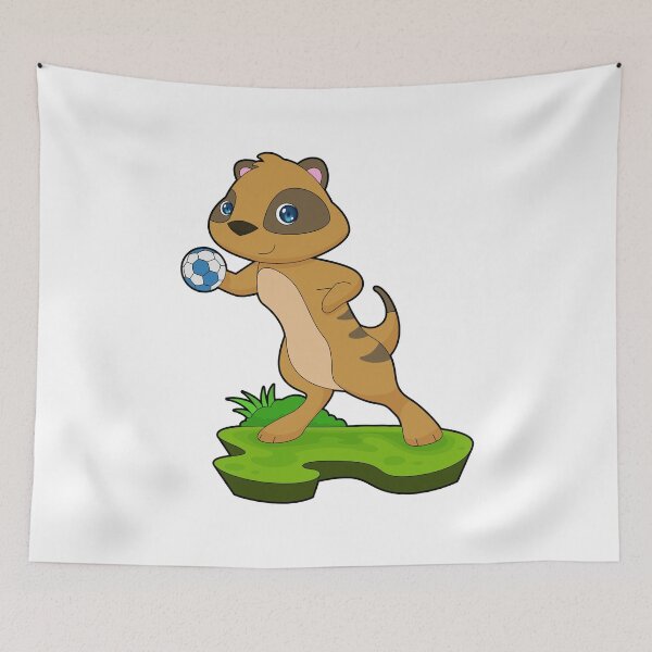 Item preview, Meerkat Handball player Handball designed and sold by Snabdesign84.