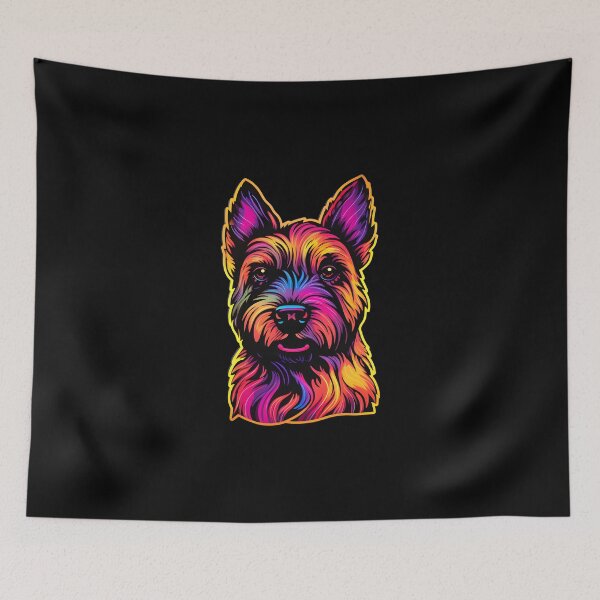 Item preview, Neon Scottish Terrier designed and sold by CUTEDOGGIEZ.
