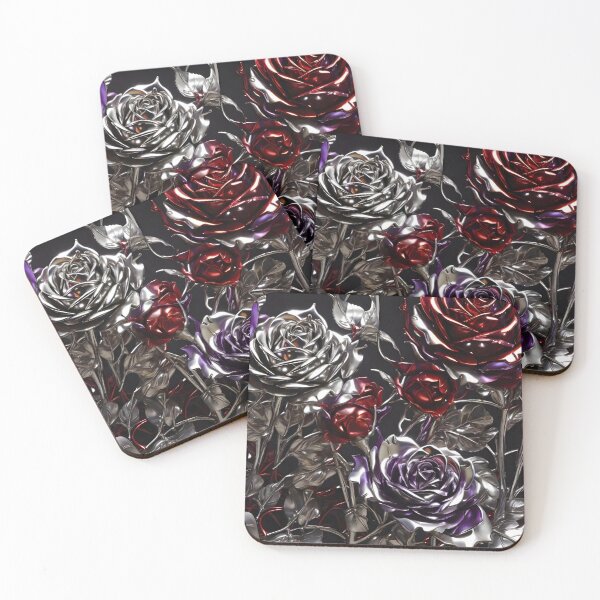 Item preview, Chrome and Silver Roses designed and sold by ShePrompts.