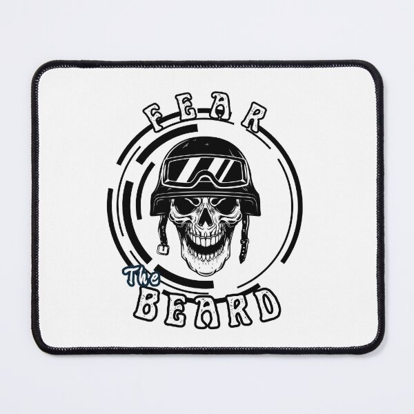 Item preview, Fear the Beard Skull - Smiling Bearded Design designed and sold by Antianeira.