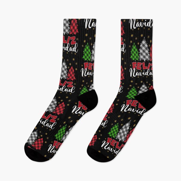 Item preview, Feliz Navidad Buffalo Plaid Christmas Trees Holiday Spanish Pride   designed and sold by Bad Kitty Designz.