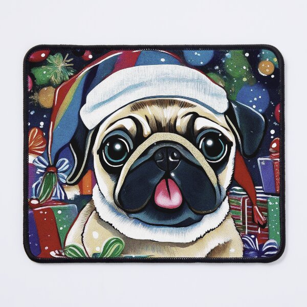 Item preview, Pug HAPPY HOLIDAYS 71 MERRY CHRISTMAS PUGGY HOLIDAYS designed and sold by RedBluffTraders.