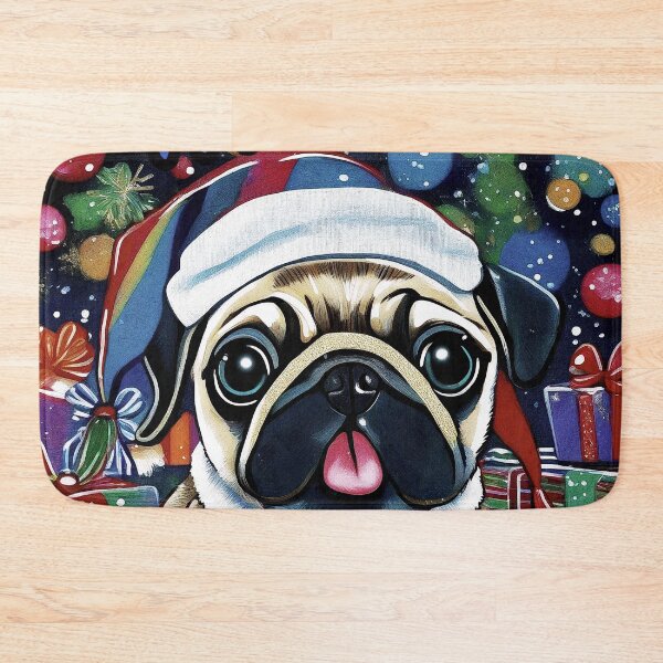 Item preview, Pug HAPPY HOLIDAYS 71 MERRY CHRISTMAS PUGGY HOLIDAYS designed and sold by RedBluffTraders.
