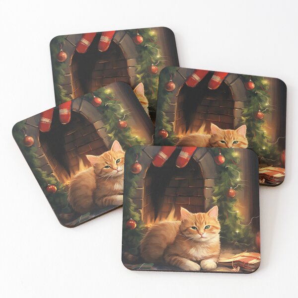 Item preview, Cozy Christmas Cat designed and sold by cute-animals99.