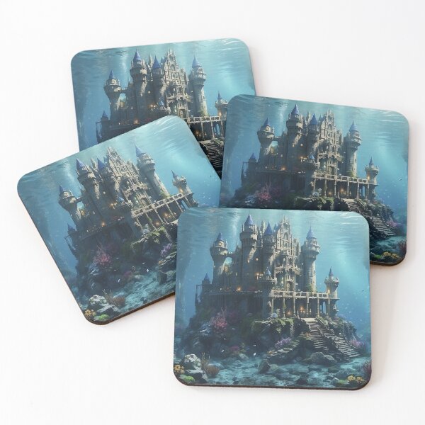 Item preview, Fantasy Underwater Castle of the Lost Sea - 3 designed and sold by nyathiwa.