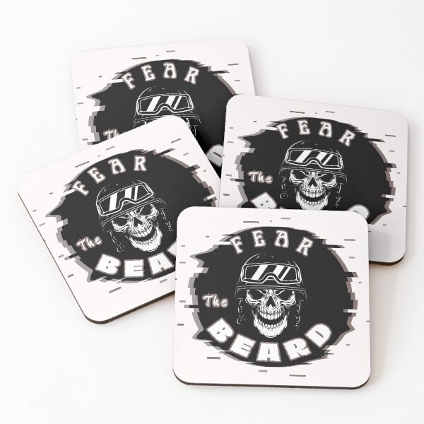 Item preview, Fear the Beard Skull - Smiling Bearded Black Hole Design designed and sold by Antianeira.