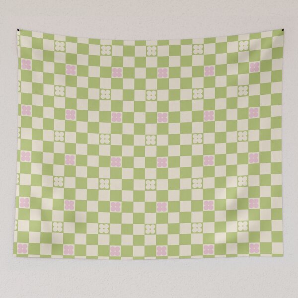 Item preview, Checkerboard Pink and Green Daisy Half Mitsuri Inspired designed and sold by Owlhana.