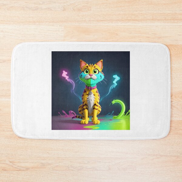 Item preview, Brightly colored cat designed and sold by gosecreativo20.