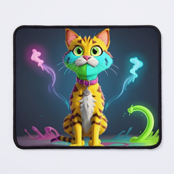 Item preview, Brightly colored cat designed and sold by gosecreativo20.