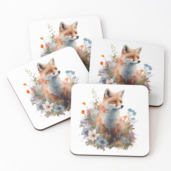 Item preview, Fox with flowers designed and sold by TIDALI-Prints.
