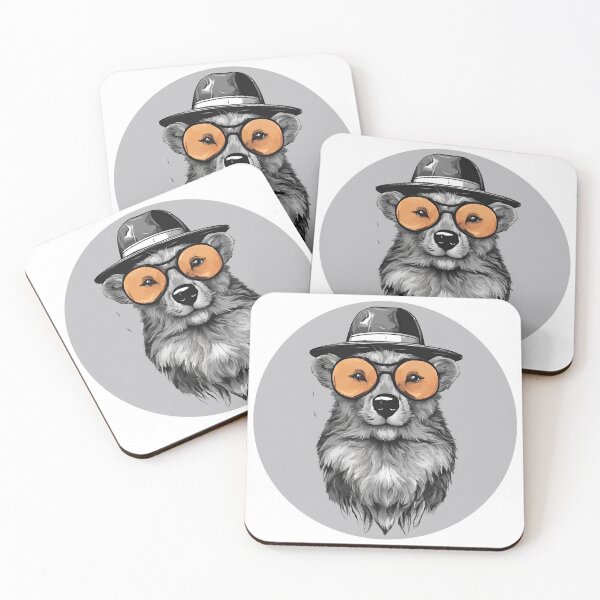 Item preview, Smart Beaver with glasses and hat designed and sold by MyartStudioTB.
