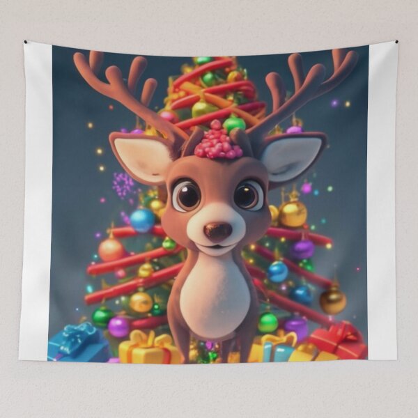 Item preview, Holiday Reindeer: Christmas Cheer in Cartoon designed and sold by masquetea.