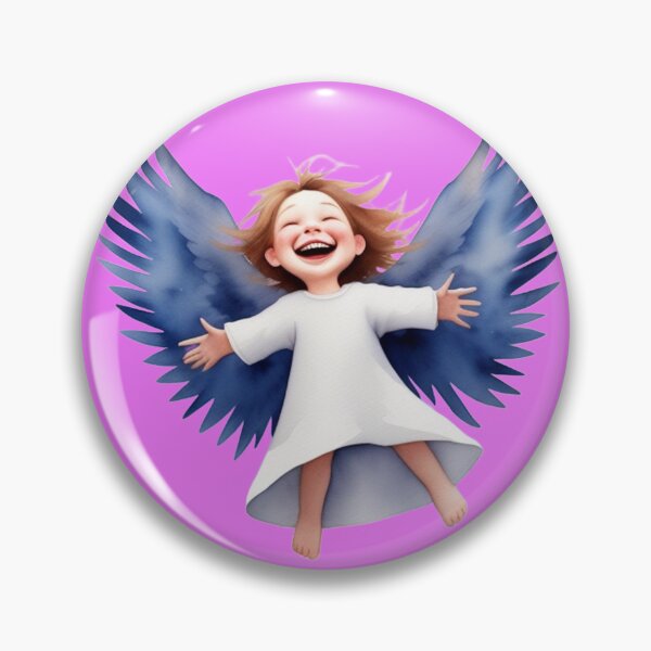 Item preview, Laughing angel (pink), pure joy and optimism designed and sold by kikidu21.